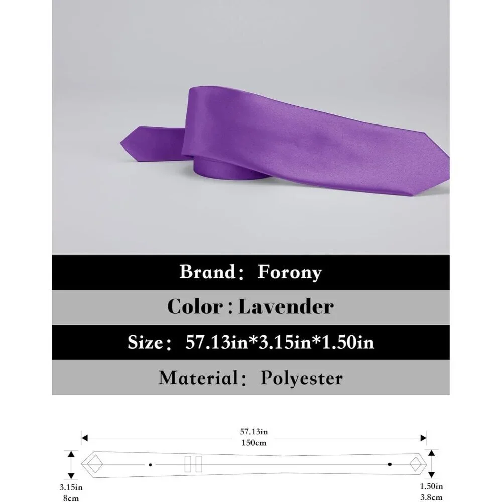 Men's Royal Purple Solid Color 8 Cm (3.15in) Polyester Formal Neck Ties